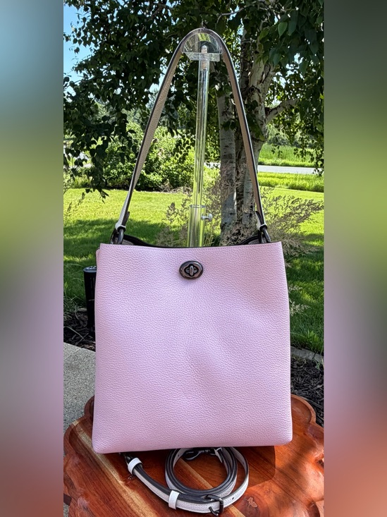 Coach Handbags - Coach Charlie Bucket Bag Tote Colorblock Pebble Leather Like New